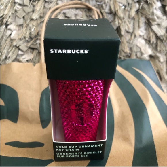 Starbucks Pink Sangria Cold Tumbler Studded Holiday Christmas Ornament - Picture 2 of 3